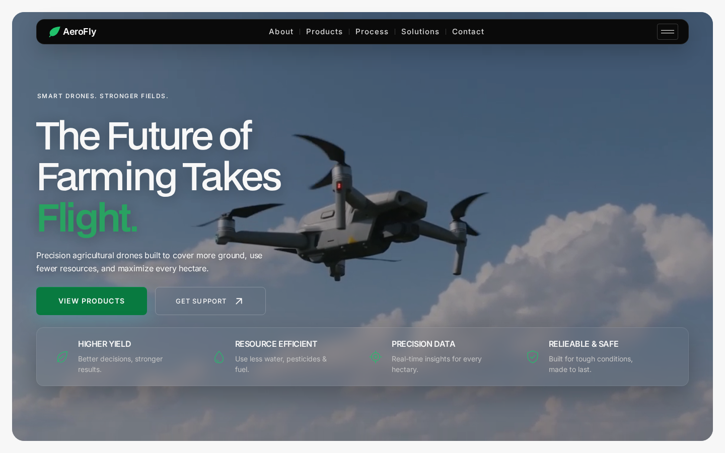 AeroFly - Website Template template preview