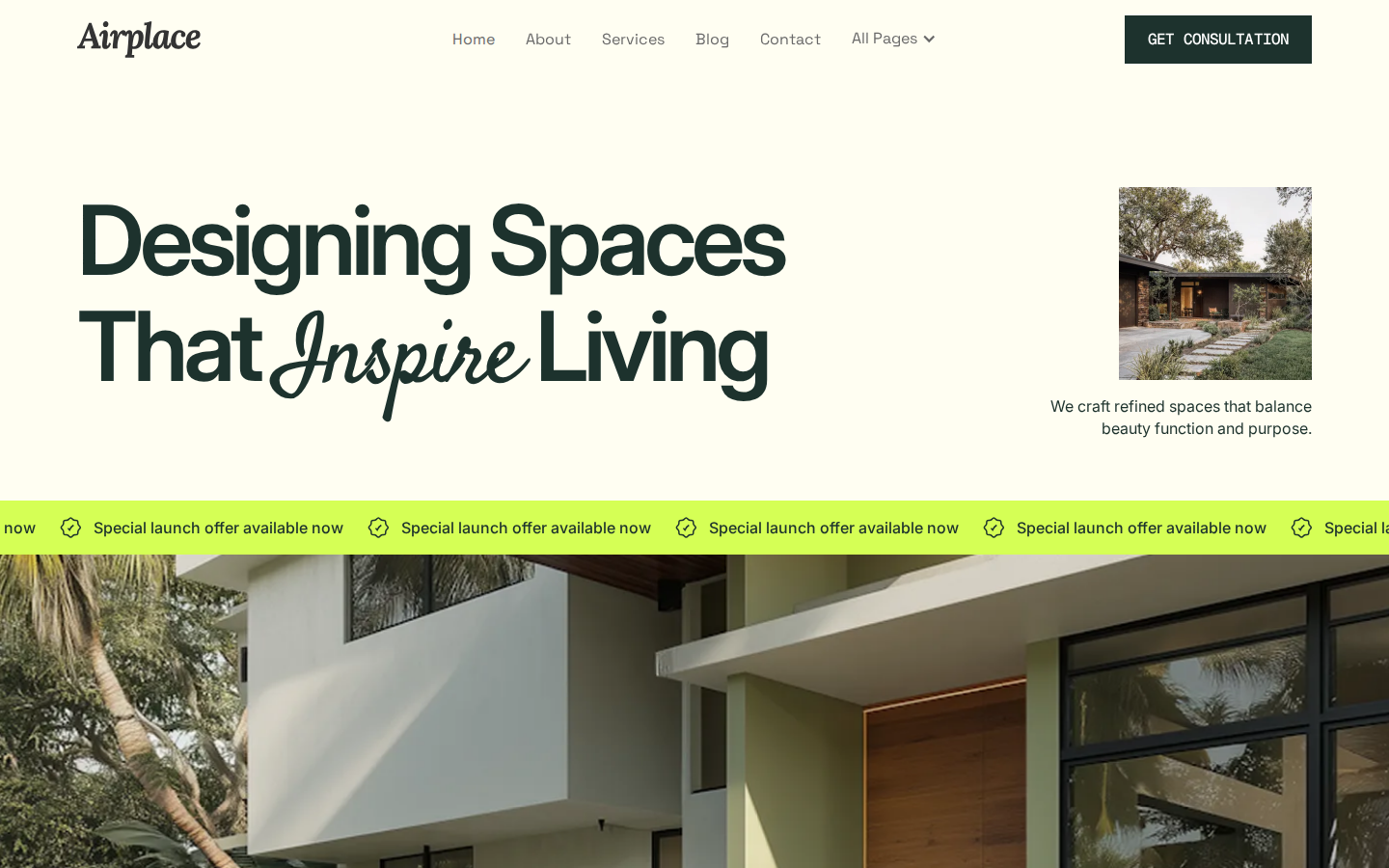 AirPlace - Architecture & Design Website Template template preview