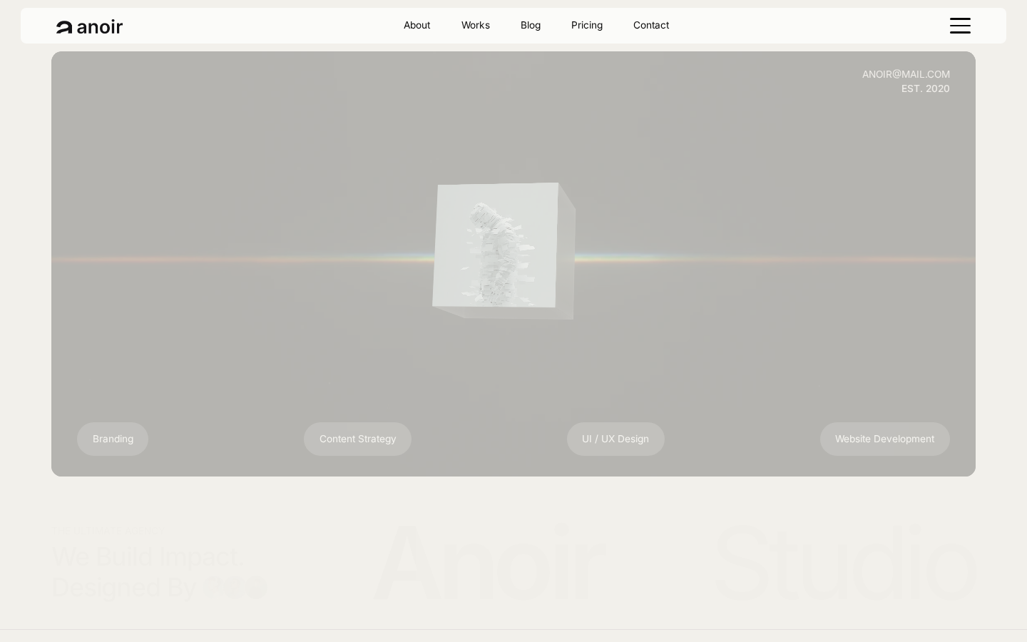 Anoir - Portfolio & Agency Website Template template preview