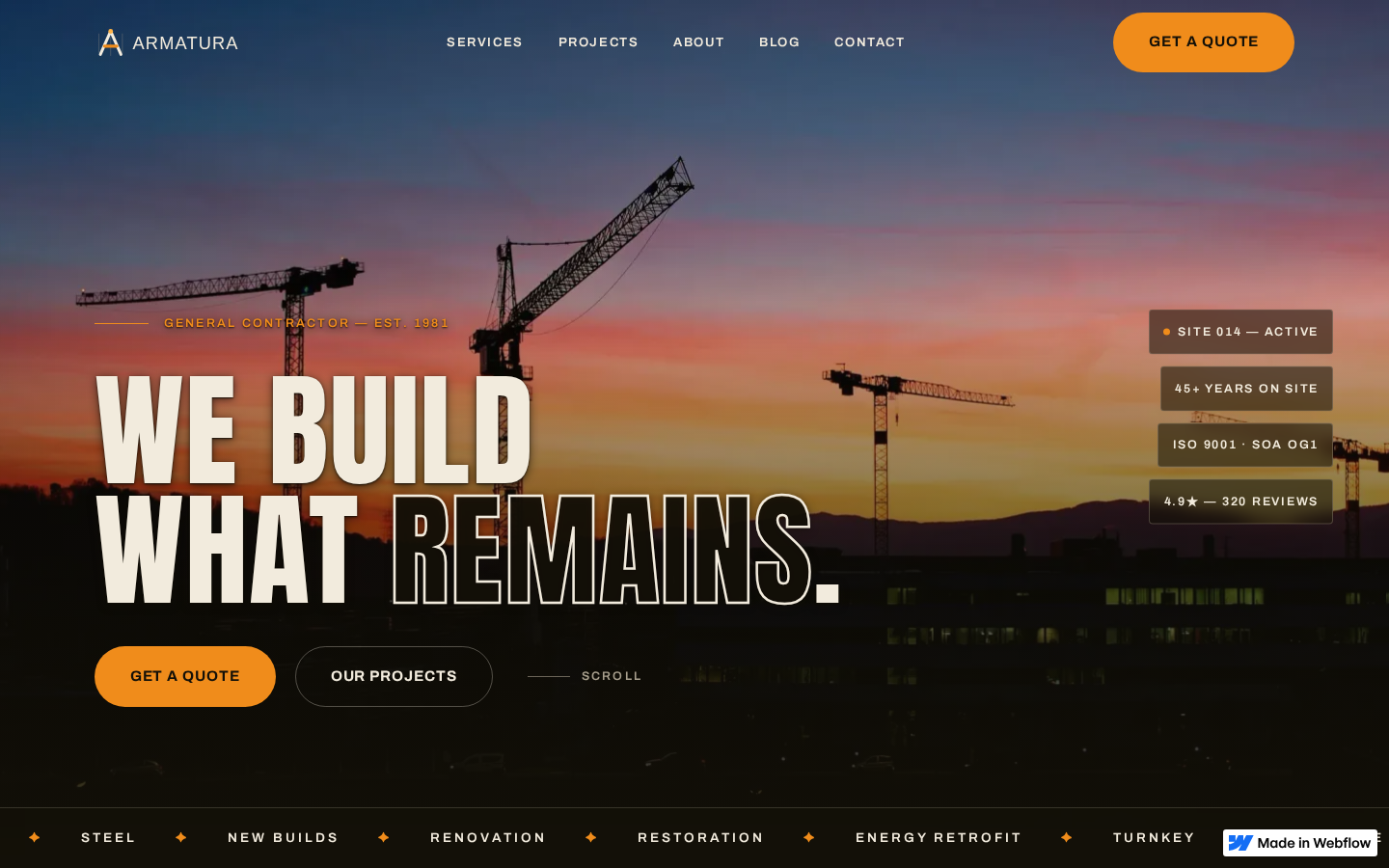 Armatura - Home Services Website Template template preview