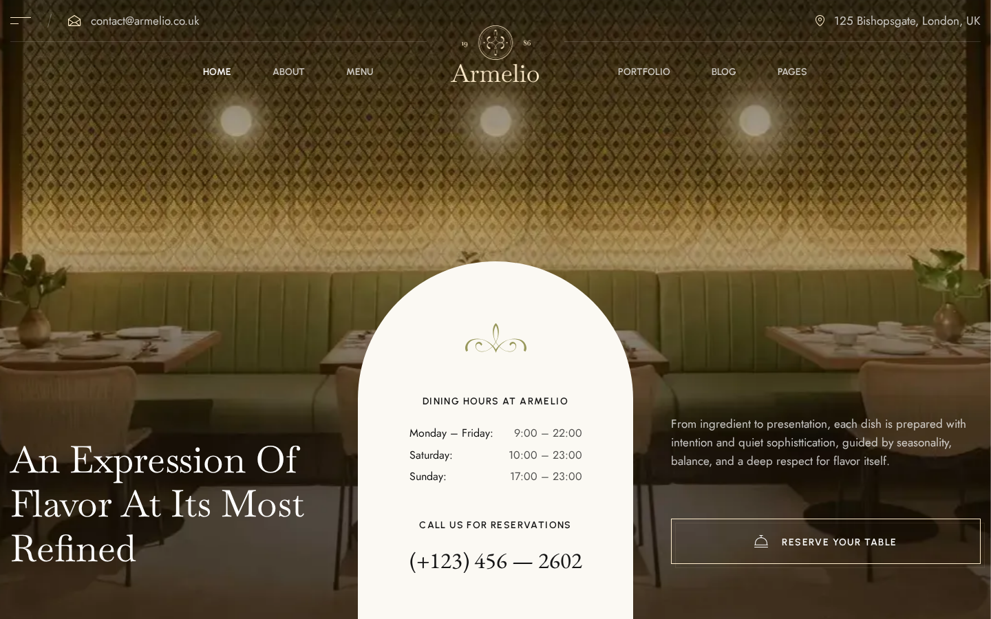 Armelio - Website Template template preview