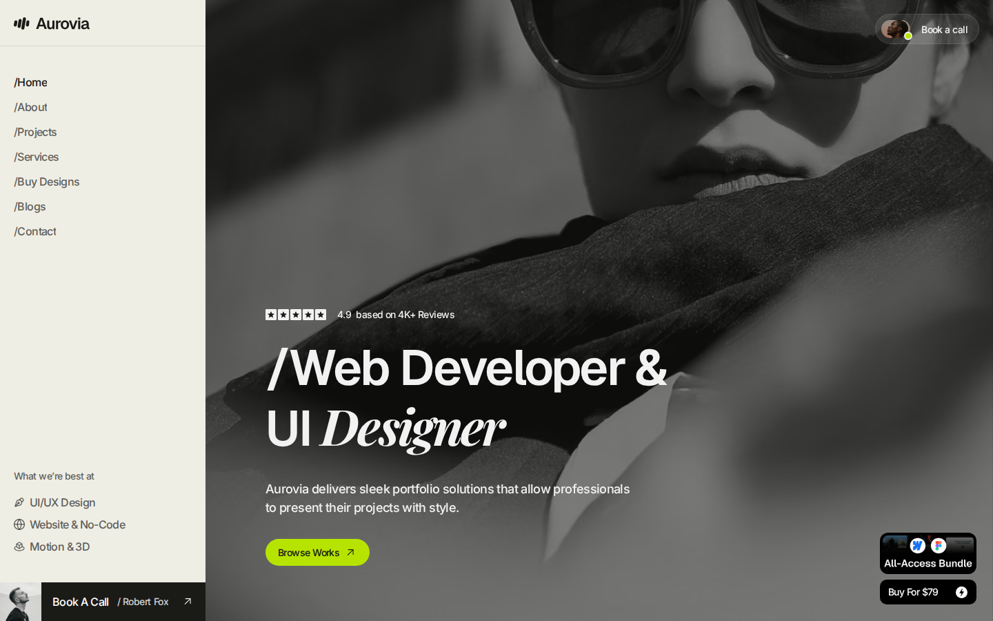 Aurovia - Portfolio & Agency Website Template template preview