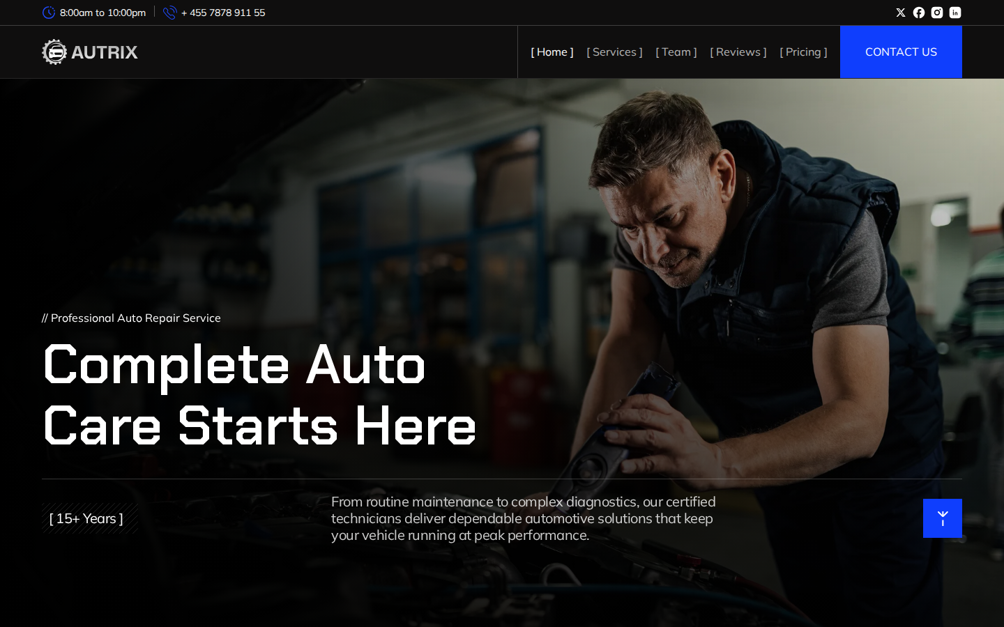 Autrix - Transportation & Automotive Website Template template preview