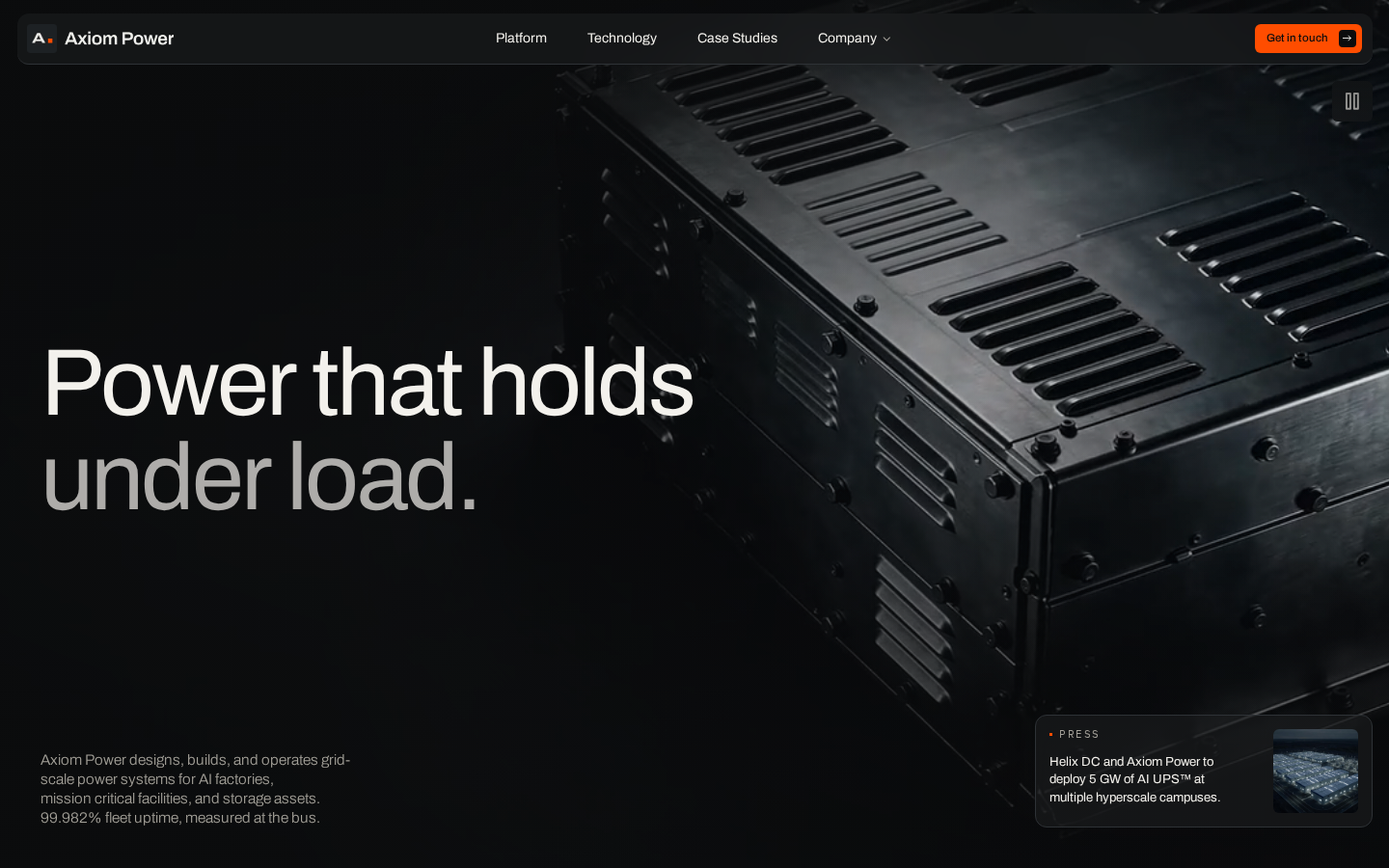 Axiom Power - Website Template template preview