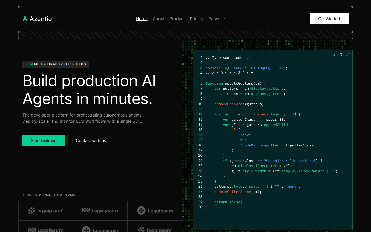 Azentie - Technology Website Template template preview
