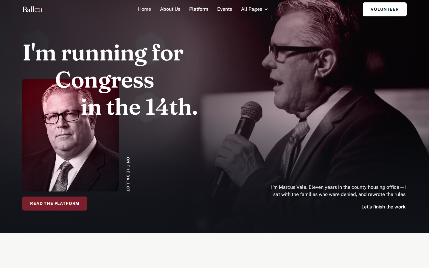 Ballot - Website Template template preview