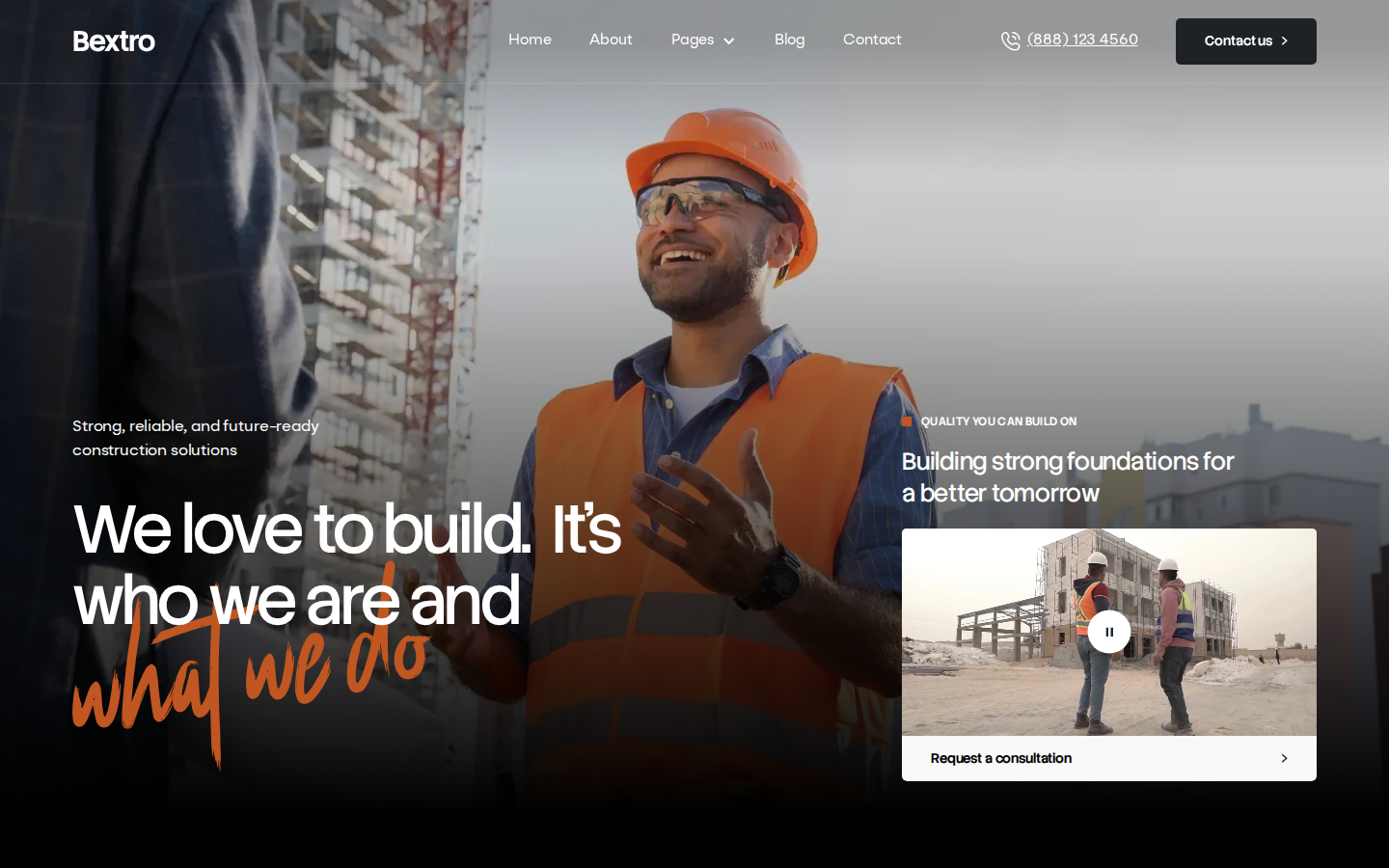 Bextro - Architecture & Design Website Template template preview