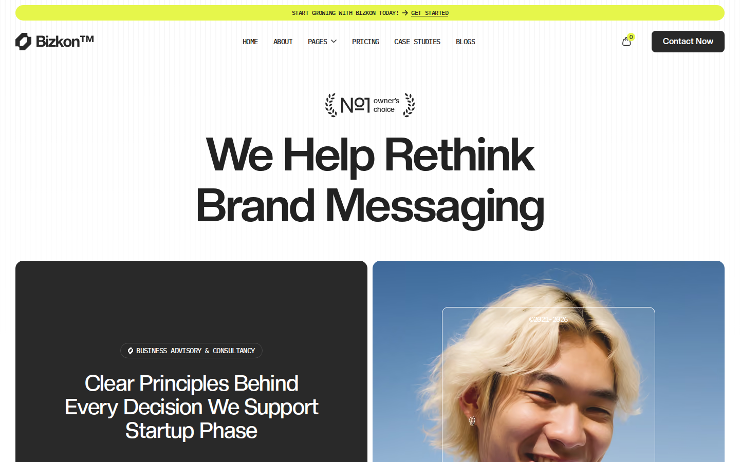 Bizkon - Website Template template preview
