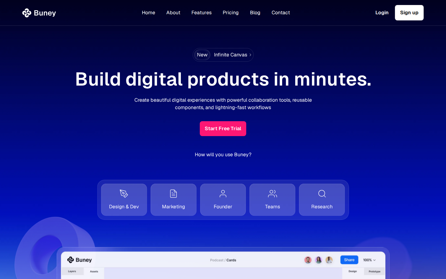 Buney - Blog & Editorial Website Template template preview