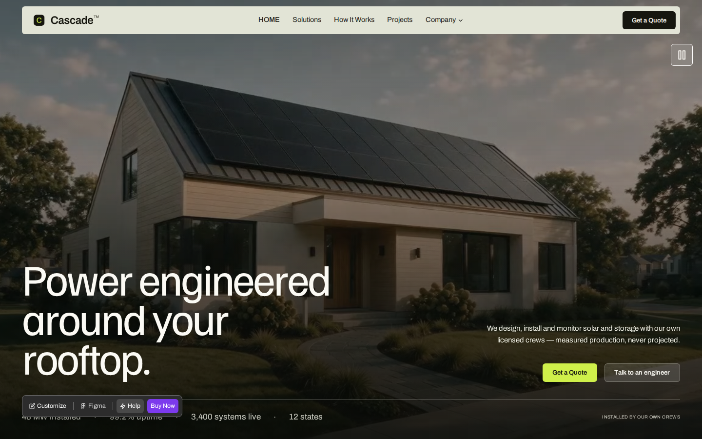 Cascade - Environment Website Template template preview