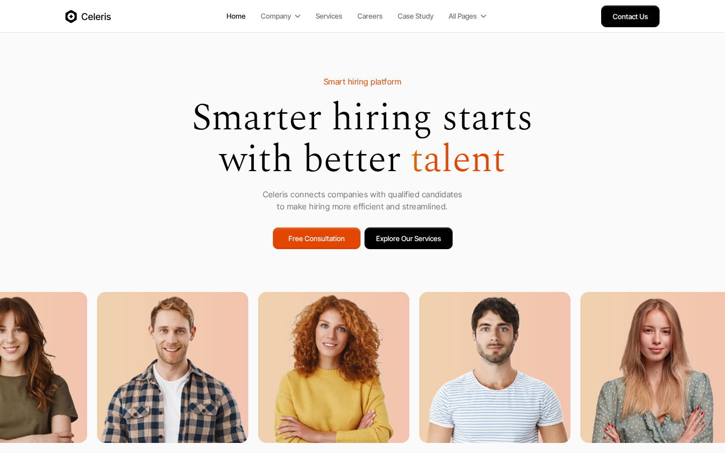 Celeris - HR & Hiring Website Template template preview