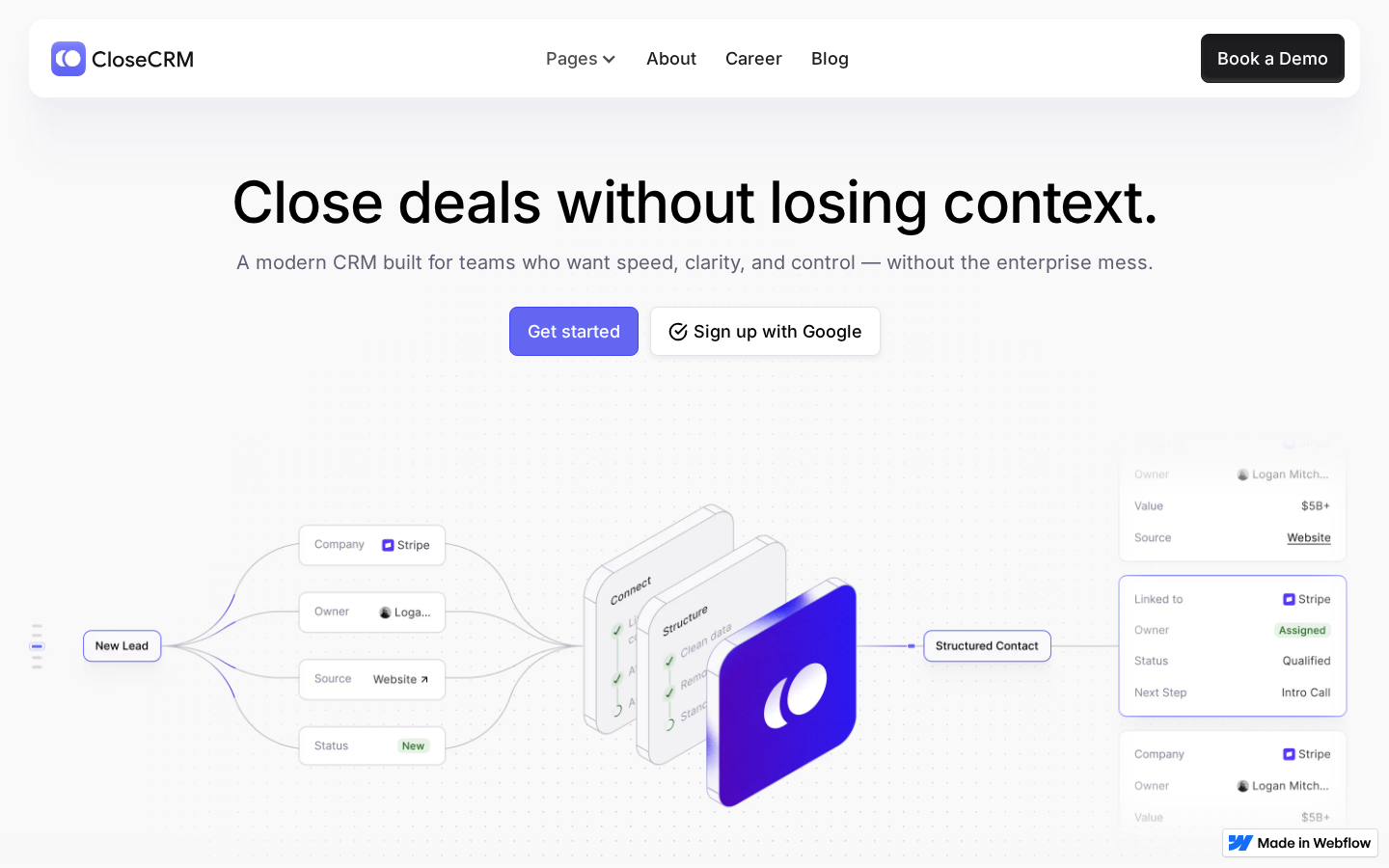 CloseCRM - Technology Website Template template preview