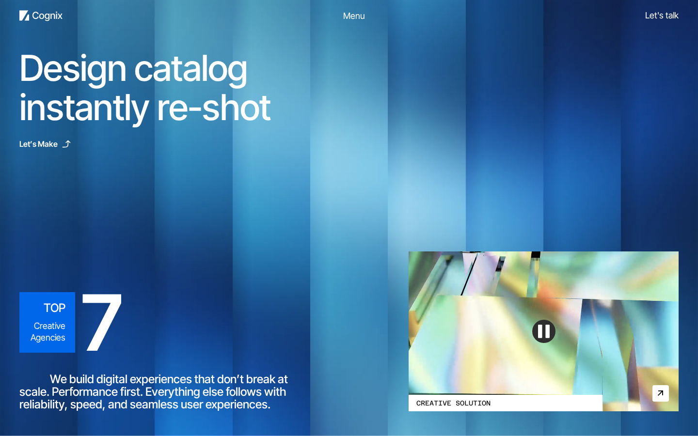 Cognix - Portfolio & Agency Website Template template preview