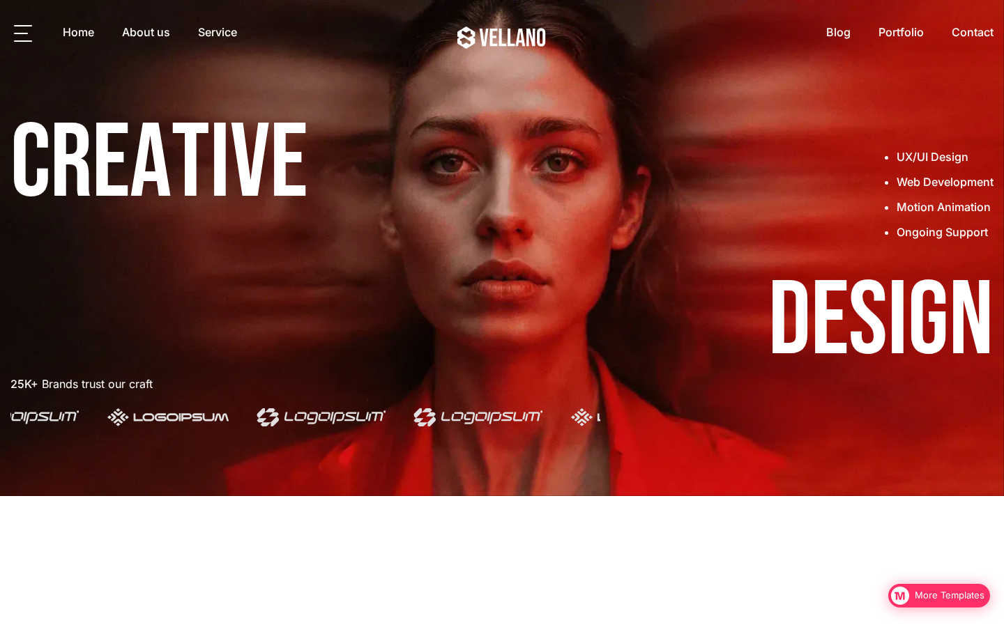 Vellano - Portfolio & Agency Website Template template preview