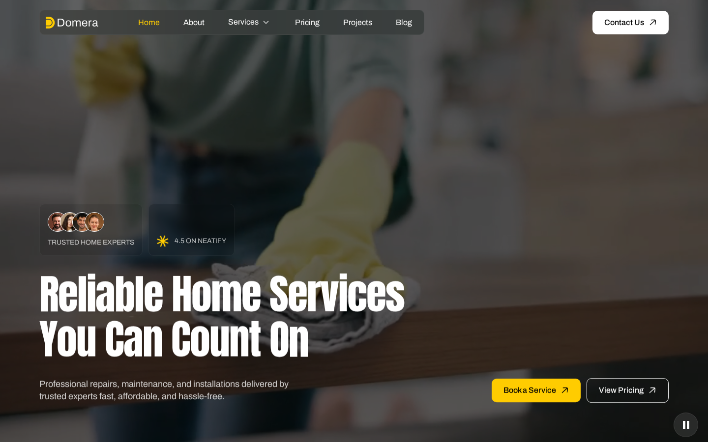 Domera - Home Services Website Template template preview