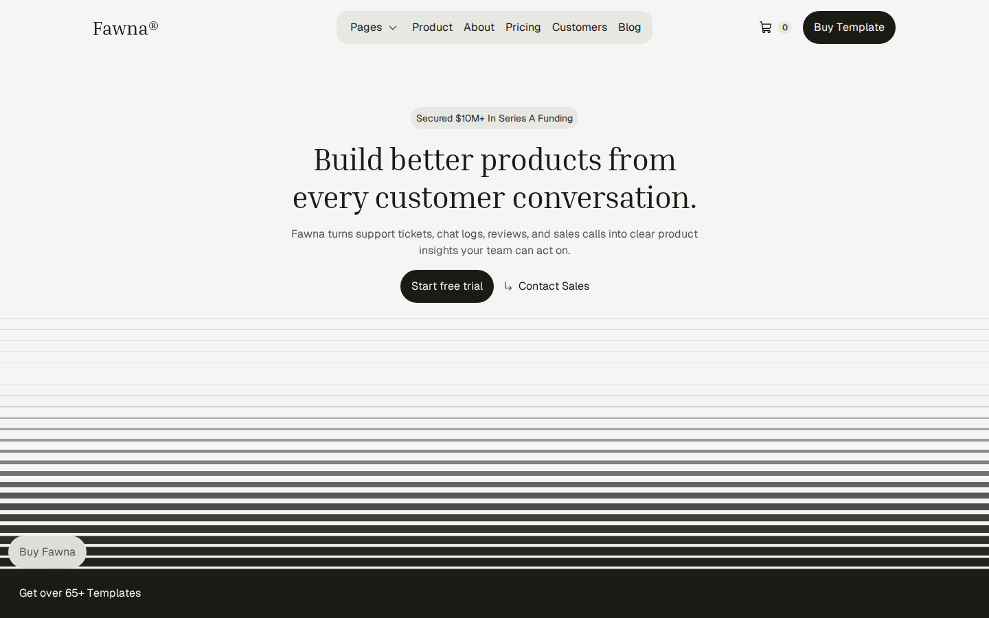 Fawna - Technology Website Template template preview