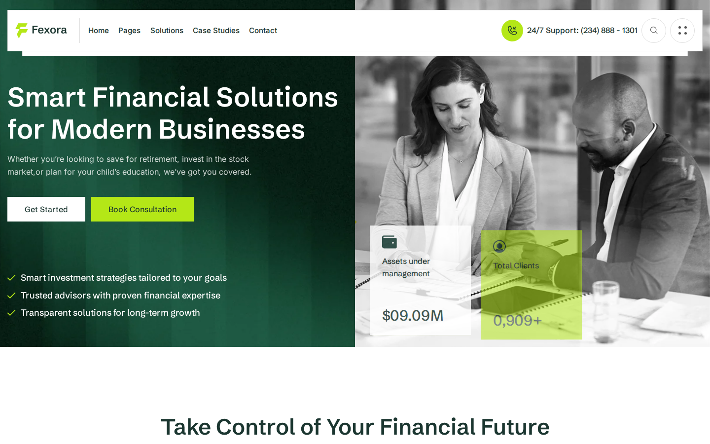 Fexora - Website Template template preview