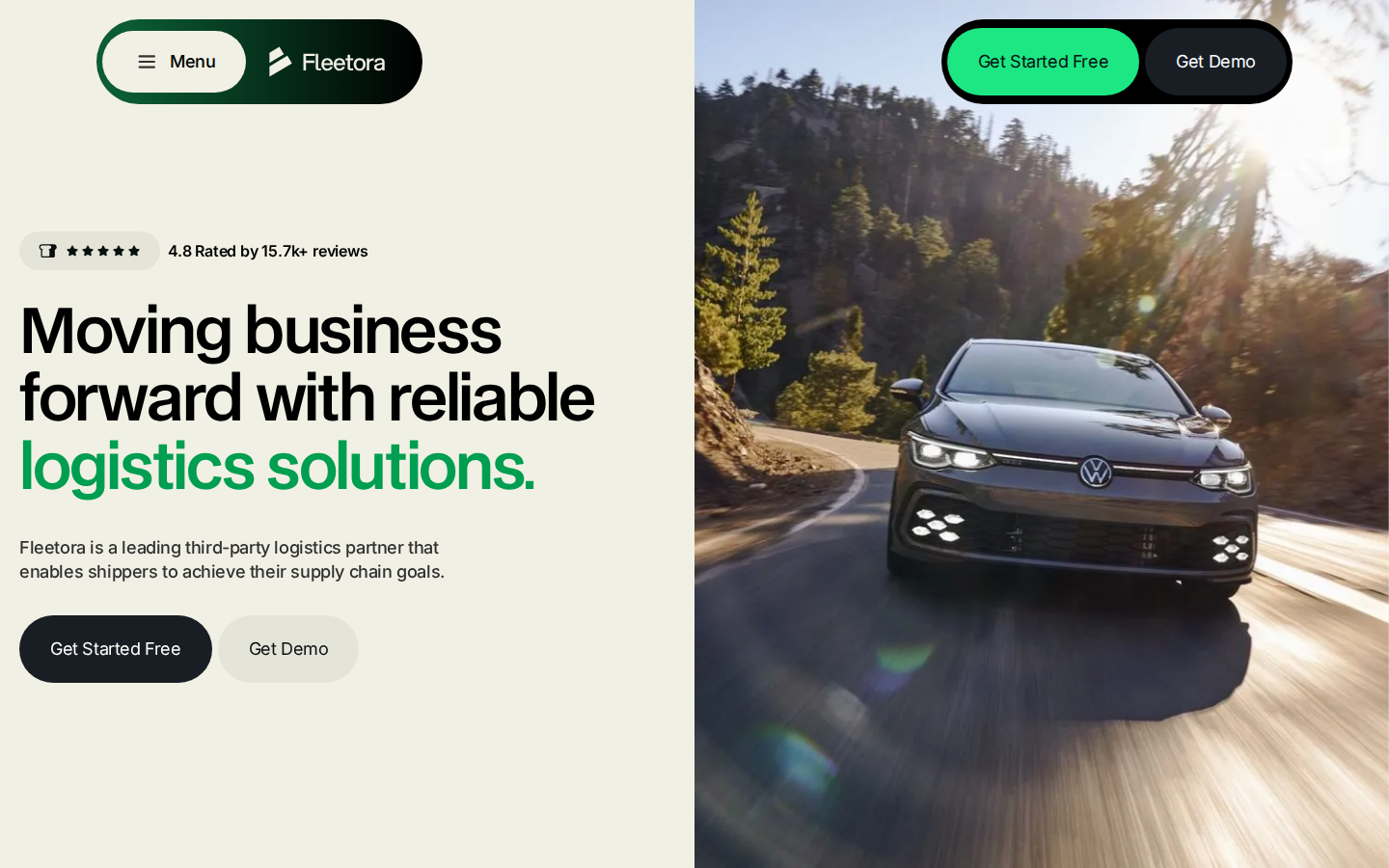 Fleetora - Transportation & Automotive Website Template template preview