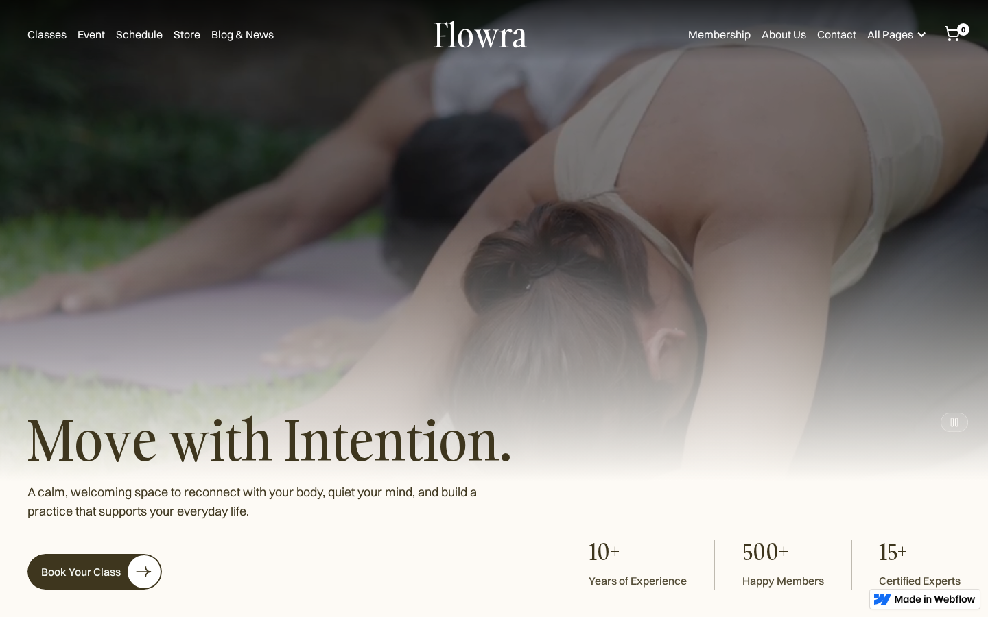 Flowra - Health & Wellness Website Template template preview