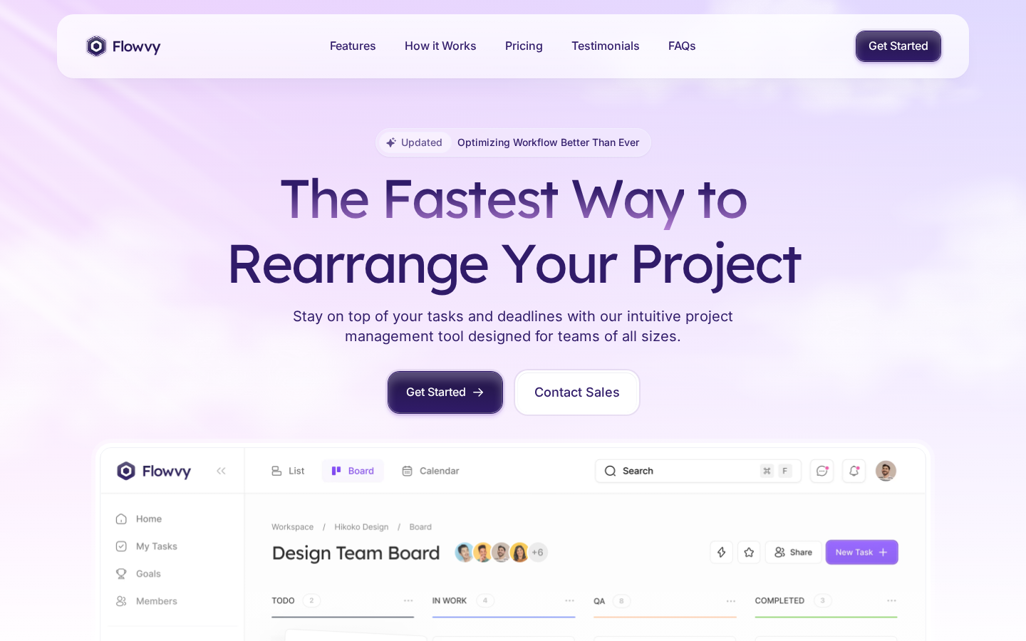 Flowvy - Technology Website Template template preview
