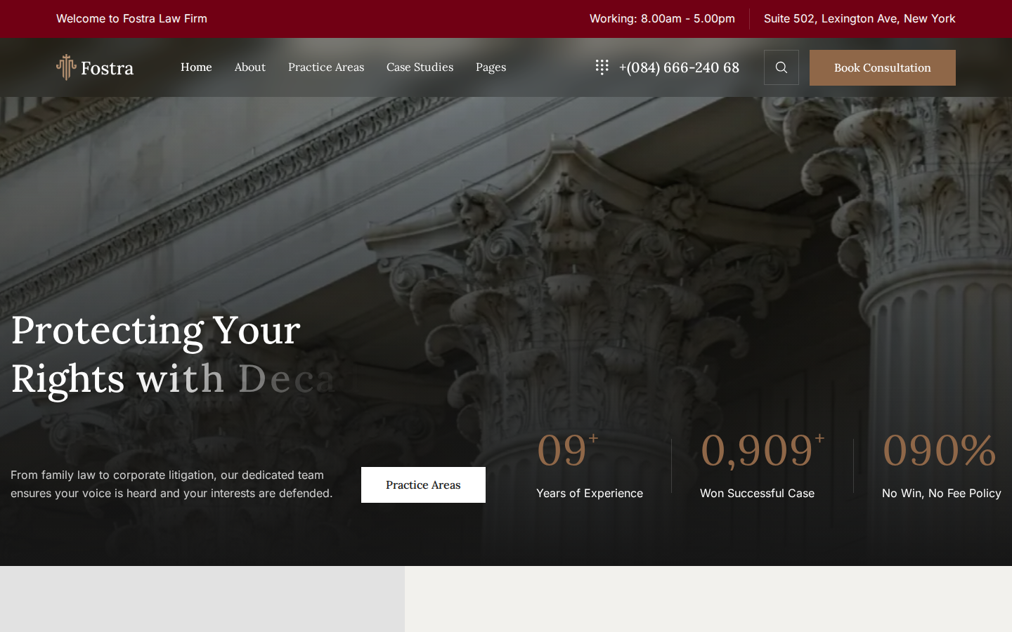 Fostra - Professional Services Website Template template preview
