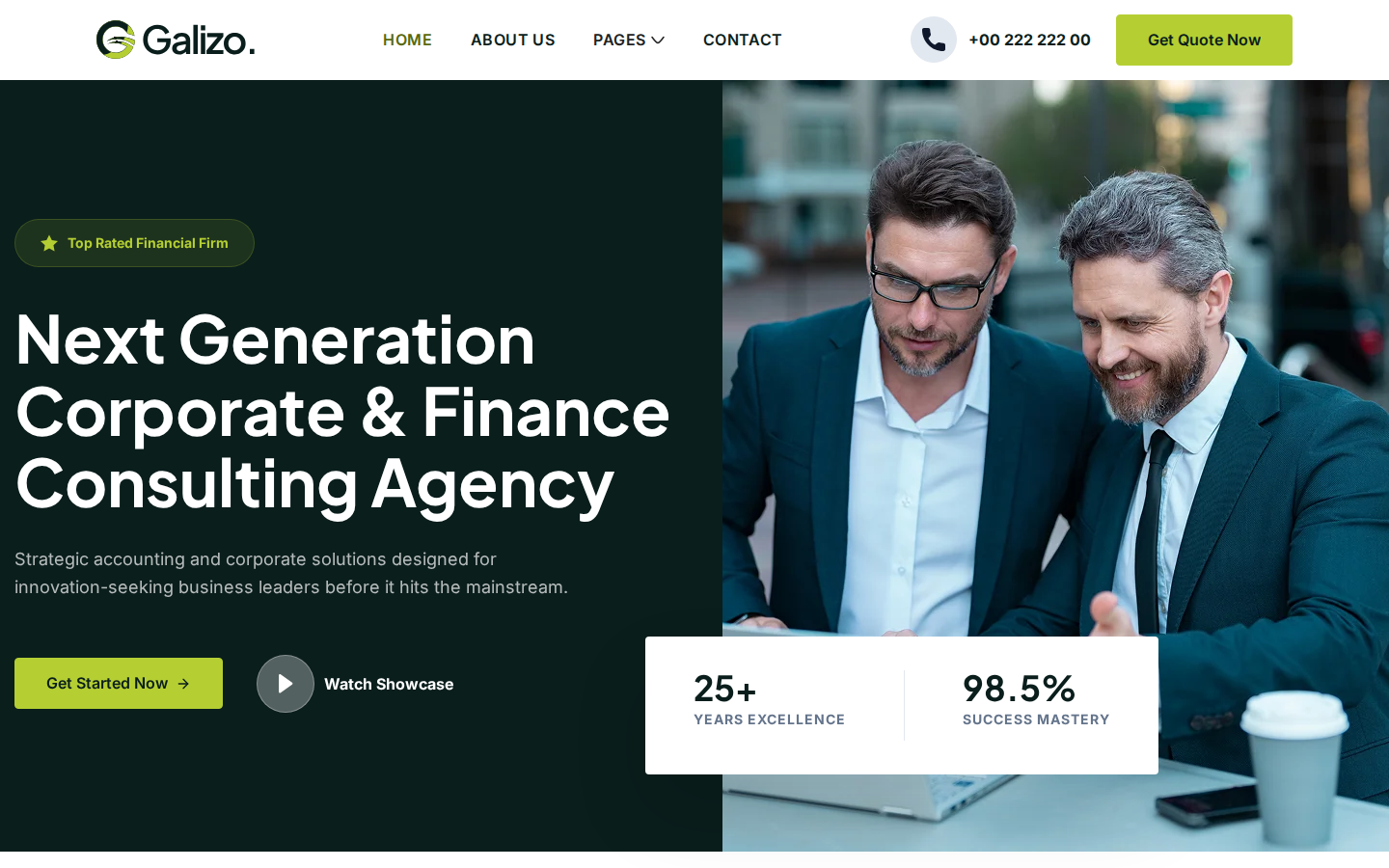 Galizo - Website Template template preview