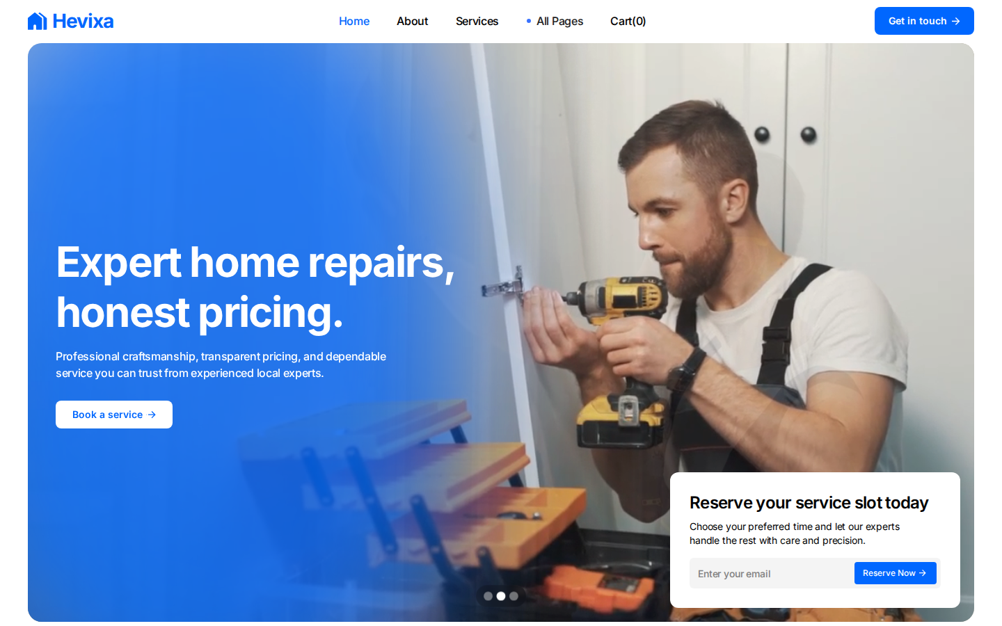 Hevixa - Website Template template preview