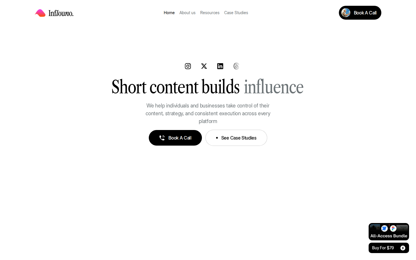 Inflouno - Website Template template preview