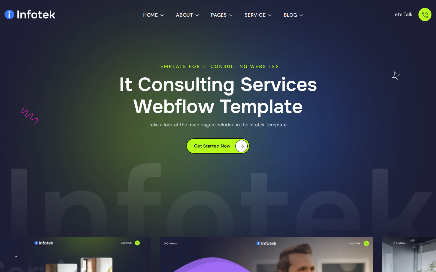 Infotek - Technology Website Template template preview