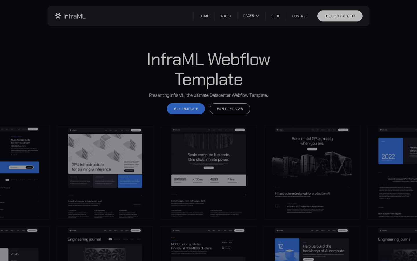InfraML - Technology Website Template template preview
