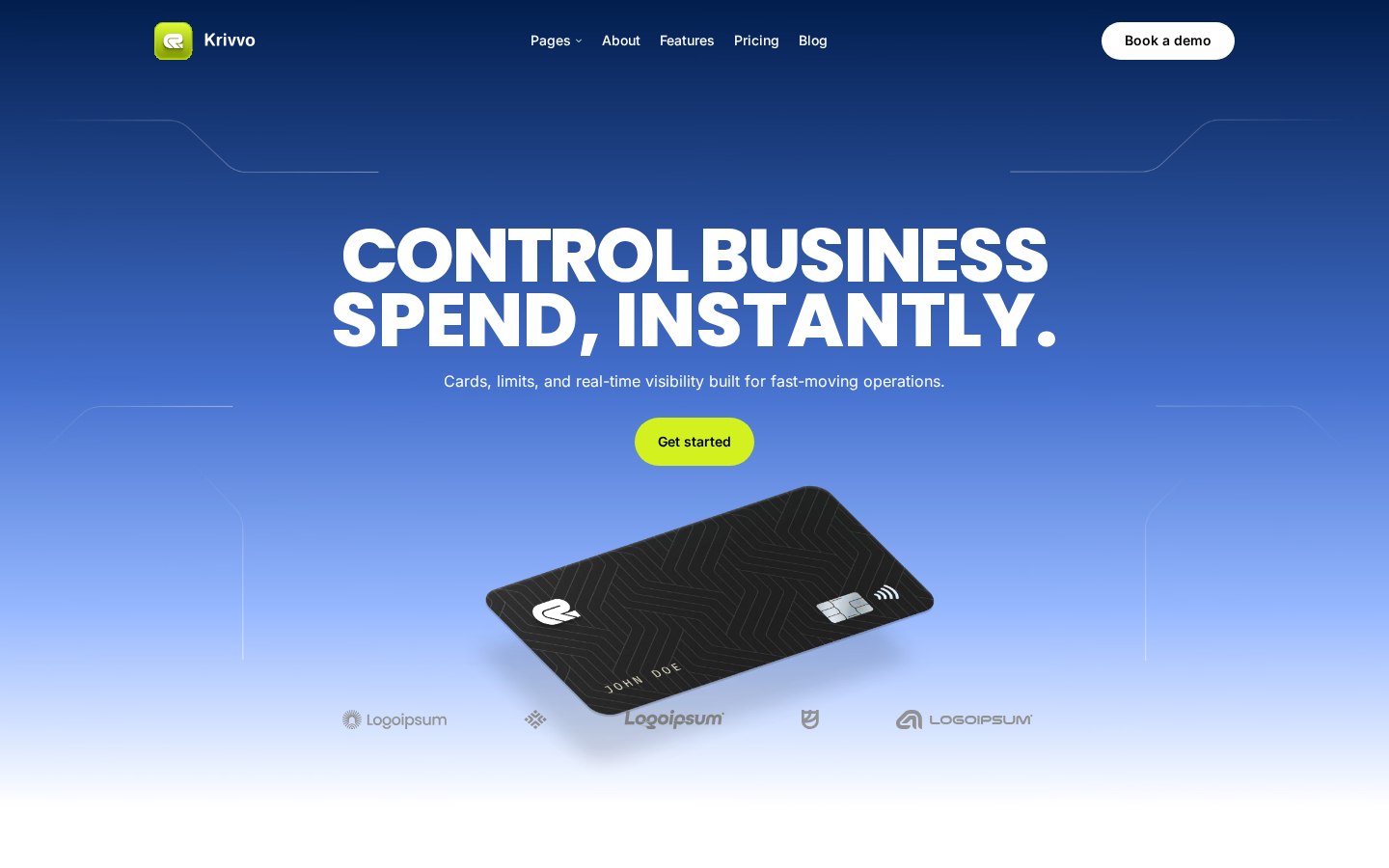 Krivvo - Technology Website Template template preview