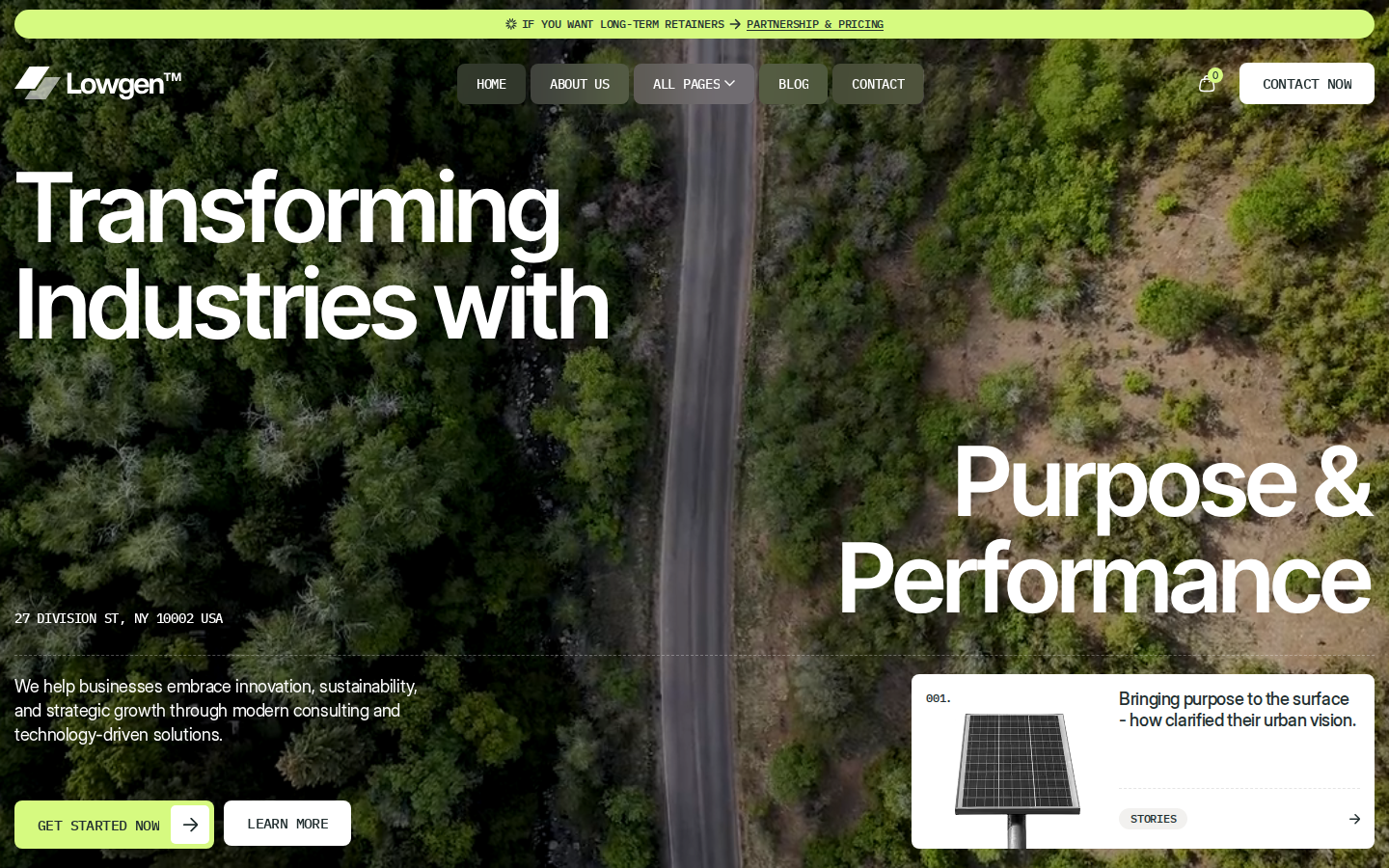 Lowgeen - Environment Website Template template preview