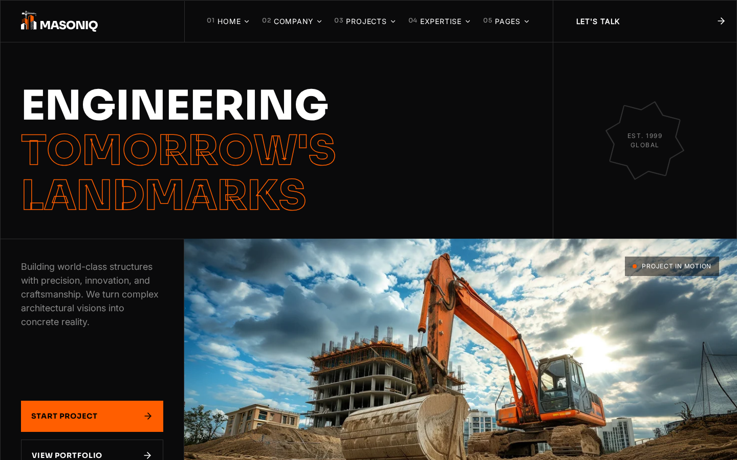 Masoniq - Construction & Home Services Website Template template preview