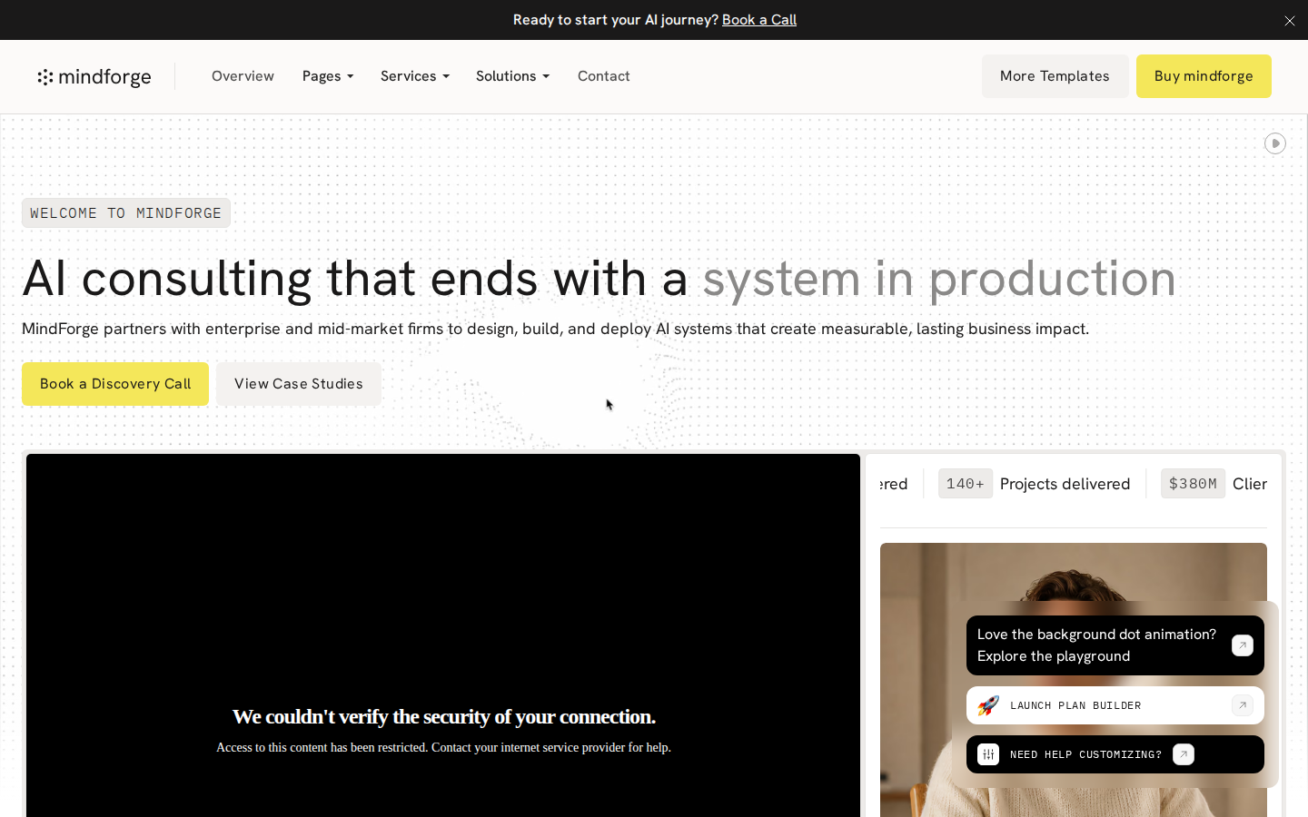 Mindforge - Professional Services Website Template template preview