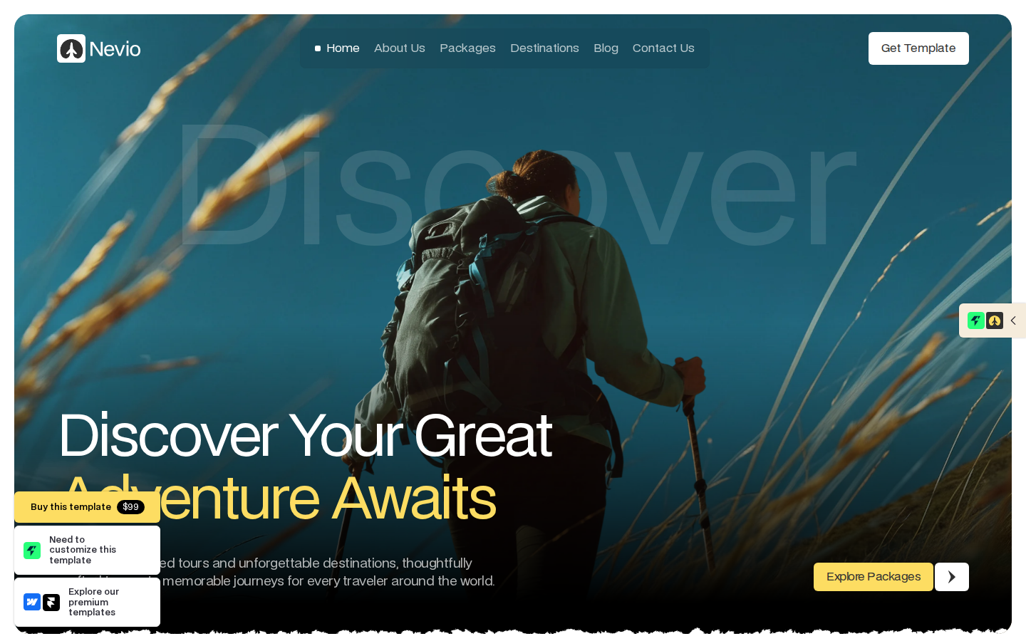 Nevio - Website Template template preview