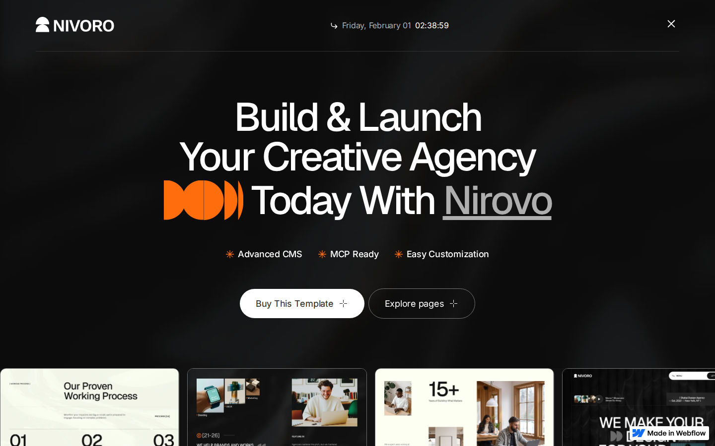 Nivoro - Professional Services Website Template template preview