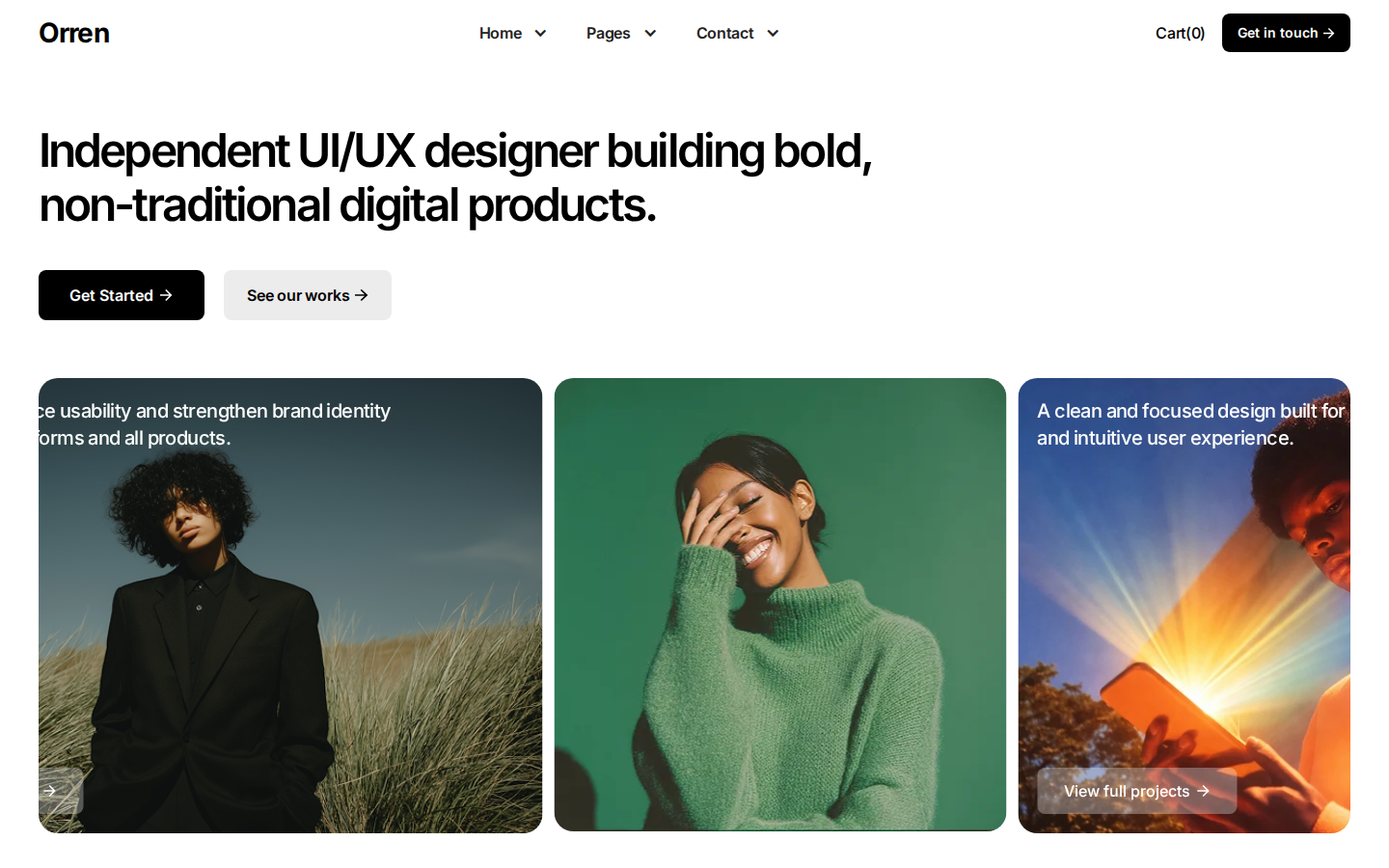 Orren. - Portfolio & Agency Website Template template preview