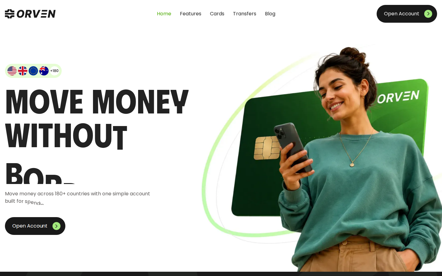 Orven - Professional Services Website Template template preview