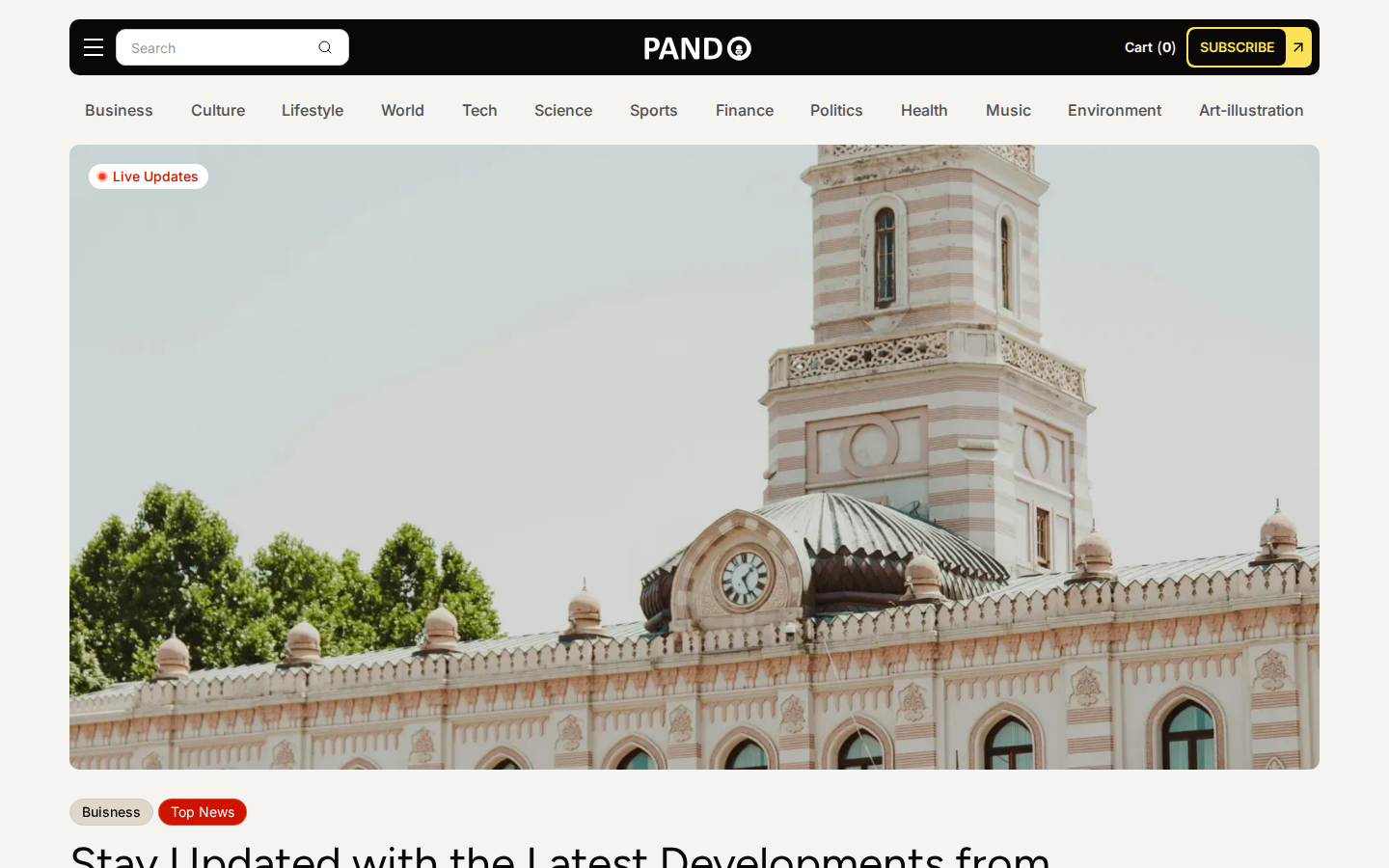 Pando X - Blog & Editorial Website Template template preview