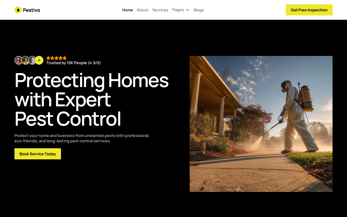 Pestivo - Home Services Website Template template preview