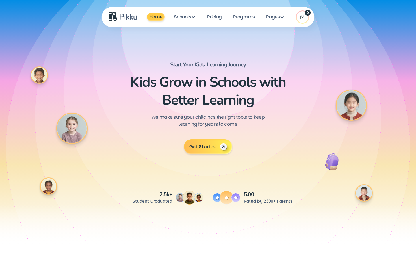 Pikku - Education Website Template template preview