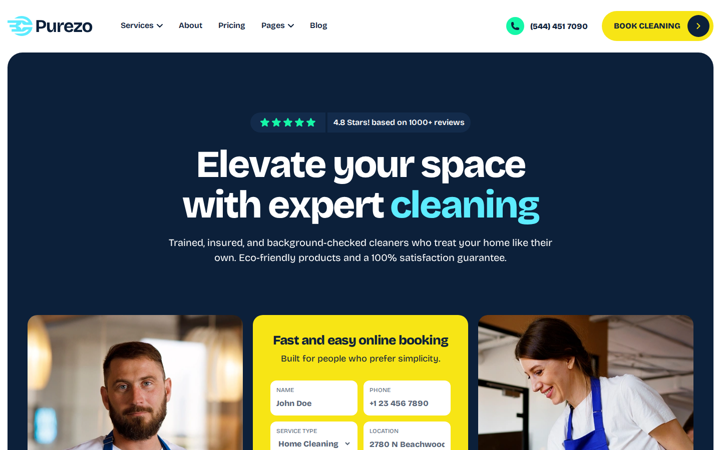 Purezo - Website Template template preview