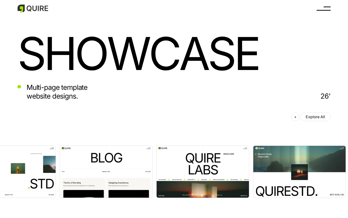 Quire - Portfolio & Agency Website Template template preview