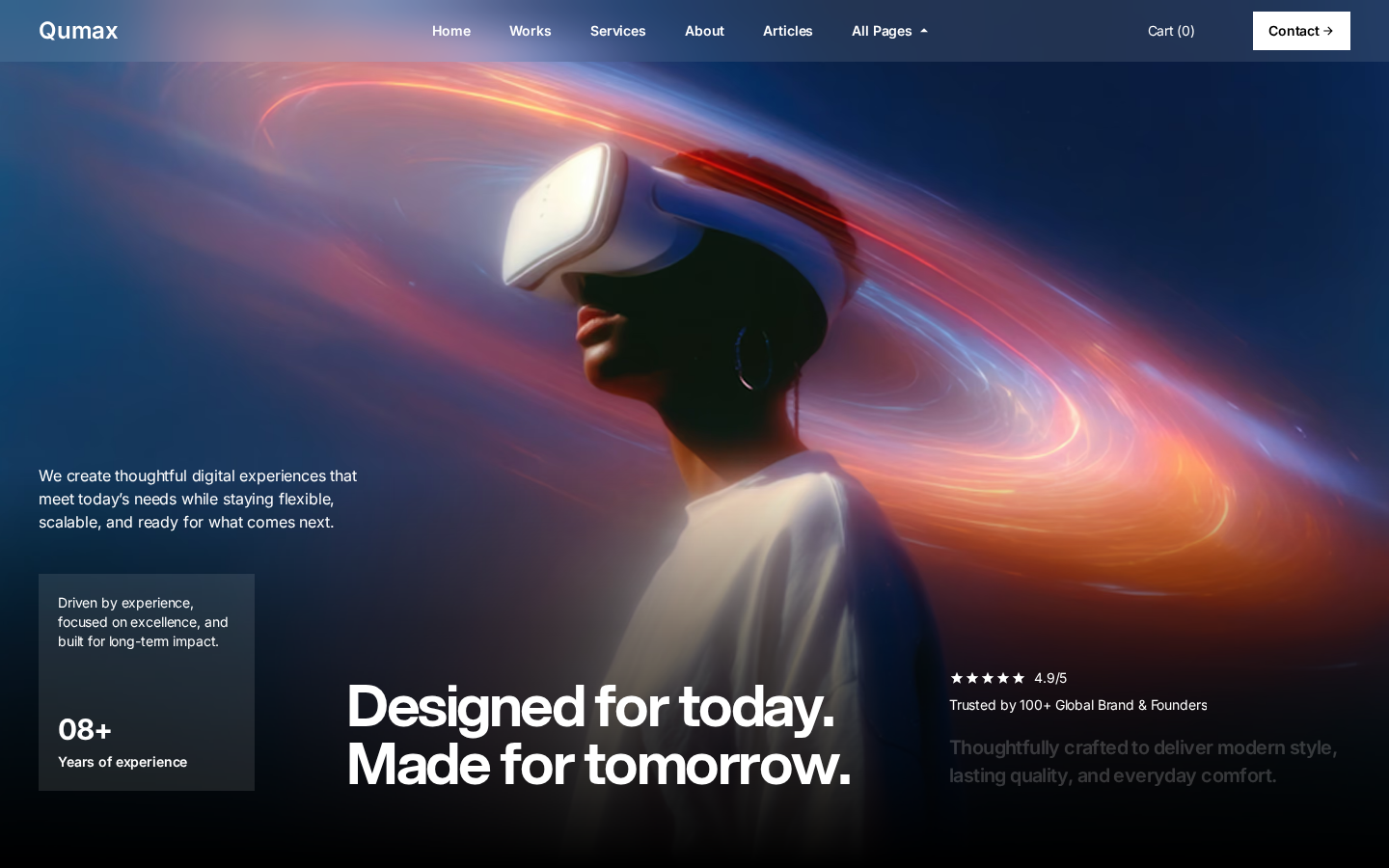 Qumax - Personal Website Template template preview