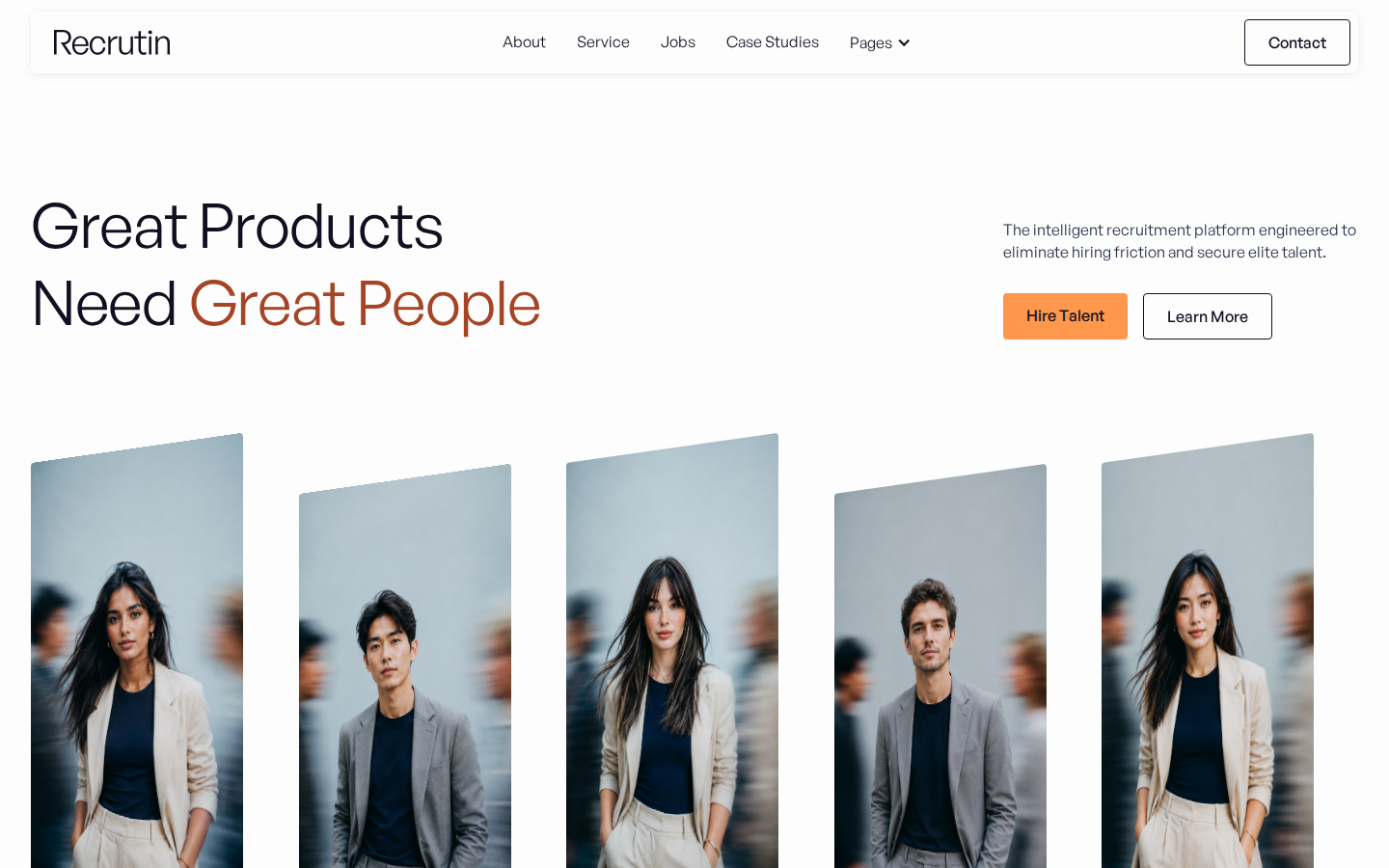 Recrutin - HR & Hiring Website Template template preview