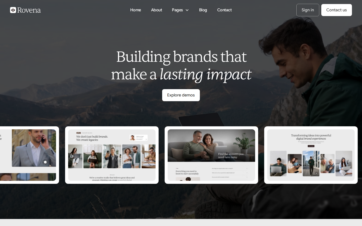 Rovena - Professional Services Website Template template preview