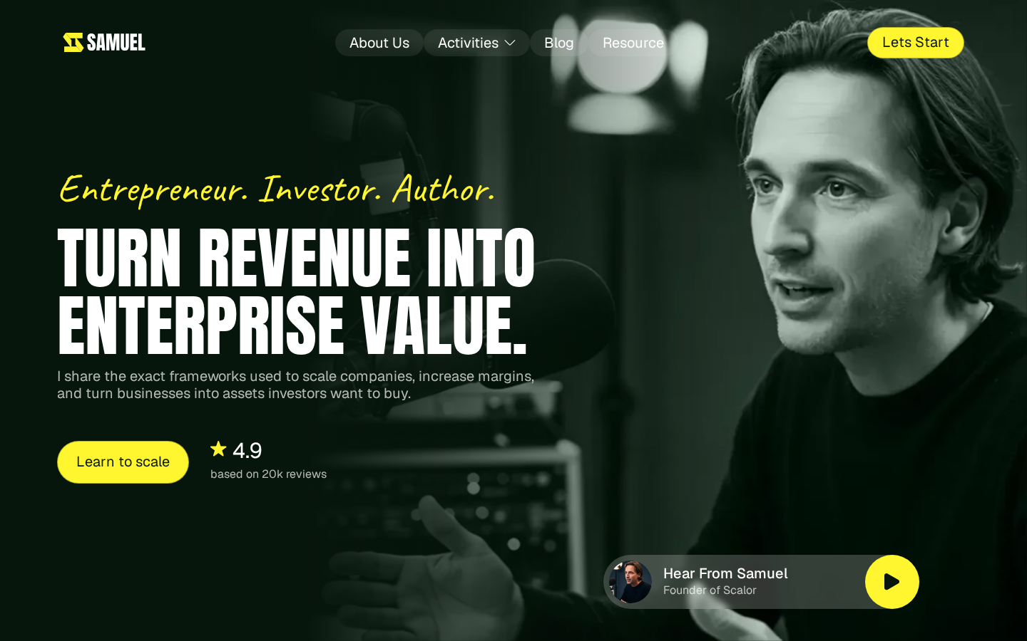 Samuel - Portfolio & Agency Website Template template preview