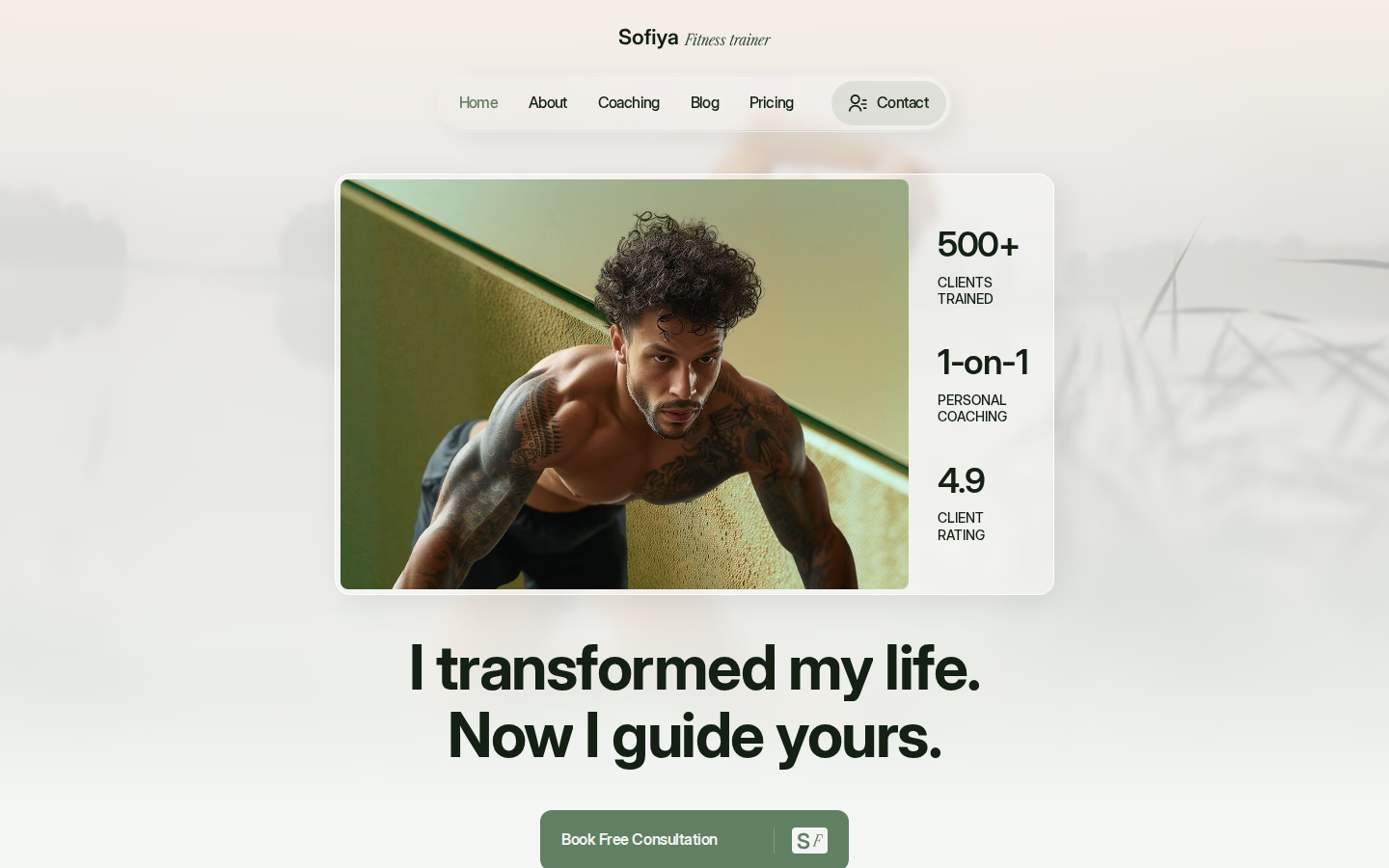 Sofiya - Wellness Website Template template preview