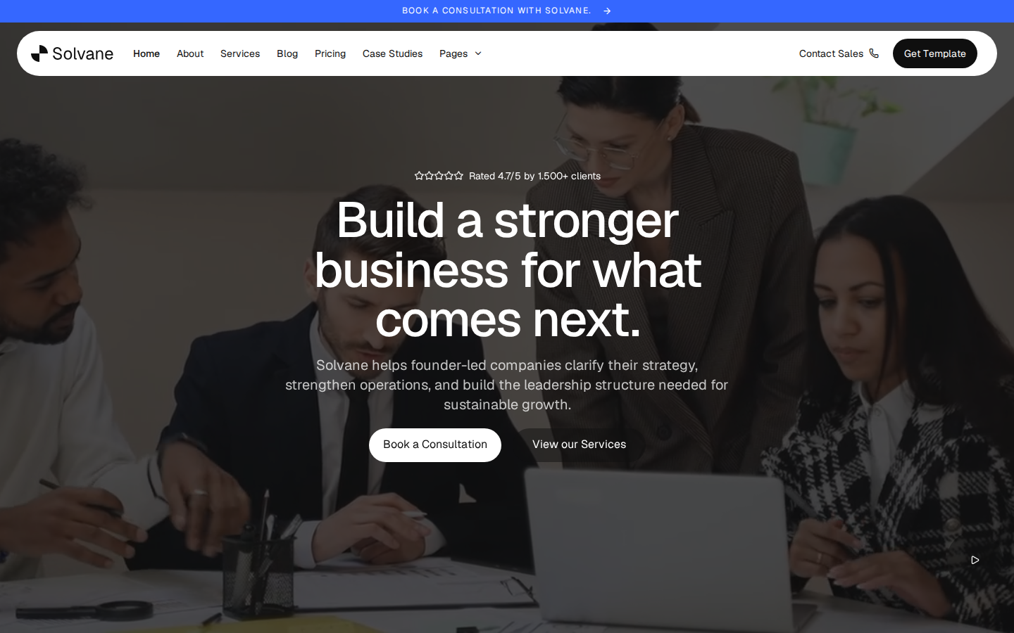 Solvane - Portfolio & Agency Website Template template preview