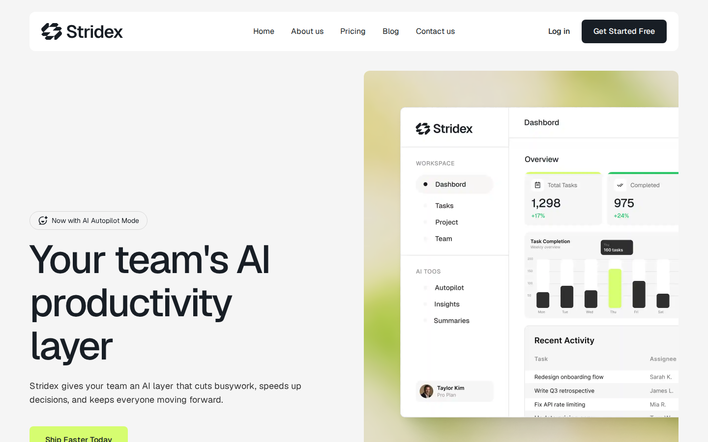 Stridex - Technology Website Template template preview
